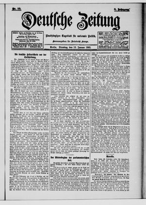 Deutsche Zeitung on Jan 13, 1903
