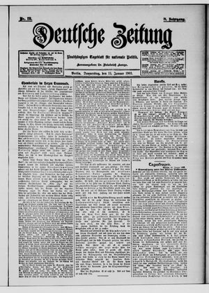 Deutsche Zeitung on Jan 15, 1903