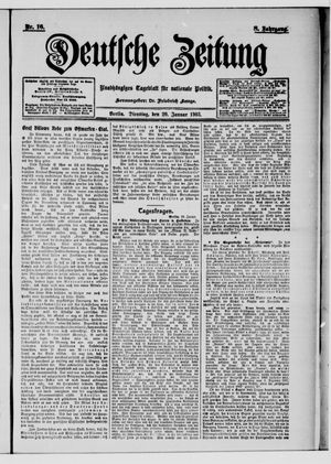 Deutsche Zeitung on Jan 20, 1903