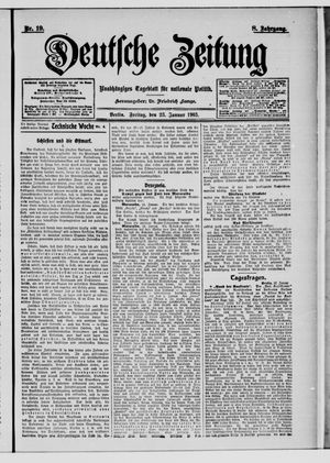 Deutsche Zeitung on Jan 23, 1903