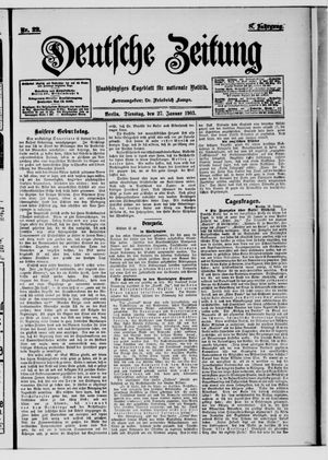 Deutsche Zeitung on Jan 27, 1903