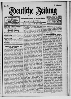 Deutsche Zeitung on Jan 30, 1903