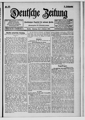 Deutsche Zeitung on Feb 1, 1903