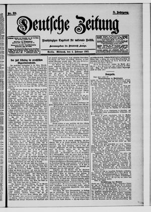 Deutsche Zeitung on Feb 4, 1903