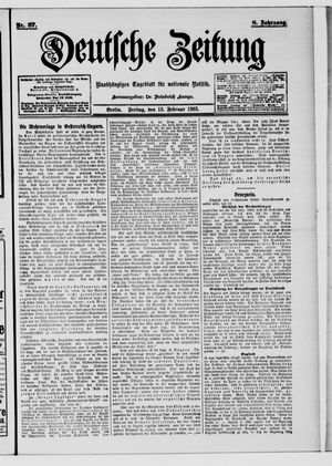 Deutsche Zeitung on Feb 13, 1903
