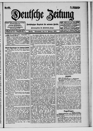 Deutsche Zeitung on Feb 14, 1903
