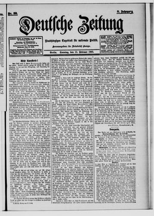 Deutsche Zeitung on Feb 15, 1903