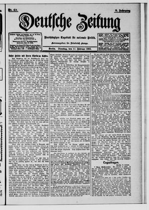 Deutsche Zeitung vom 17.02.1903