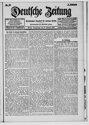 Deutsche Zeitung on Feb 19, 1903