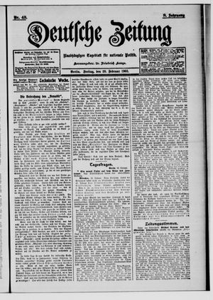 Deutsche Zeitung vom 20.02.1903