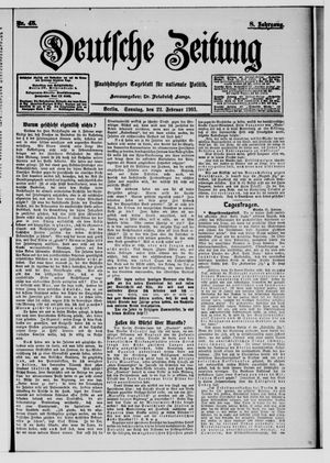Deutsche Zeitung on Feb 22, 1903