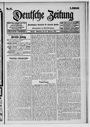 Deutsche Zeitung on Feb 25, 1903