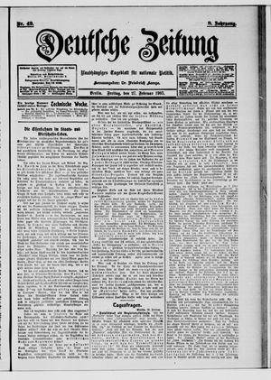 Deutsche Zeitung on Feb 27, 1903