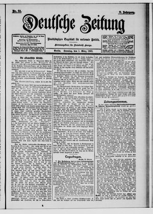 Deutsche Zeitung vom 01.03.1903