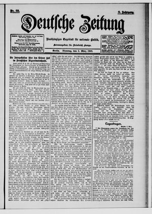 Deutsche Zeitung vom 03.03.1903