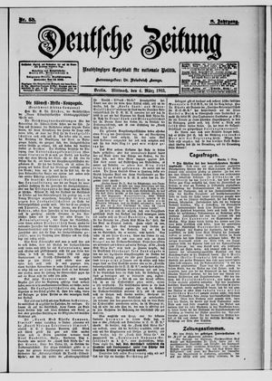 Deutsche Zeitung on Mar 4, 1903