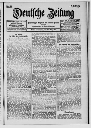 Deutsche Zeitung on Mar 12, 1903