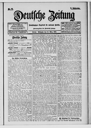 Deutsche Zeitung vom 25.03.1903