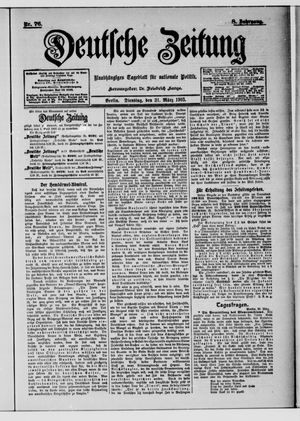 Deutsche Zeitung on Mar 31, 1903