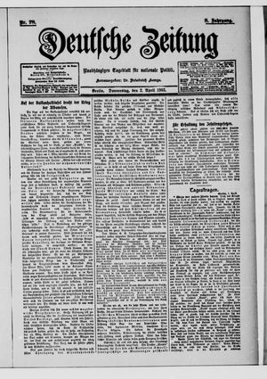 Deutsche Zeitung vom 02.04.1903