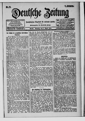 Deutsche Zeitung on Apr 5, 1903
