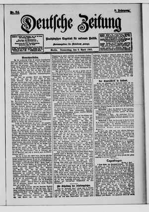 Deutsche Zeitung on Apr 9, 1903
