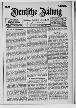 Deutsche Zeitung on Apr 16, 1903