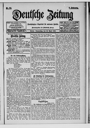 Deutsche Zeitung vom 23.04.1903