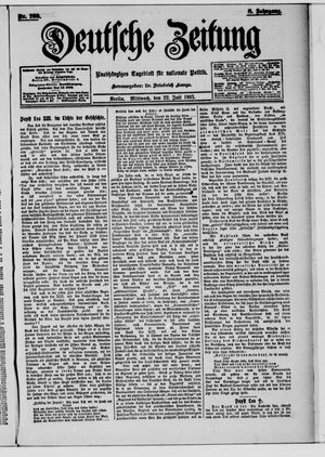 Deutsche Zeitung on Jul 22, 1903