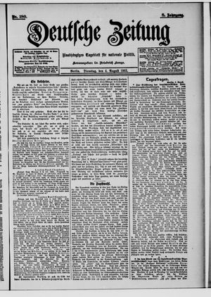 Deutsche Zeitung on Aug 4, 1903