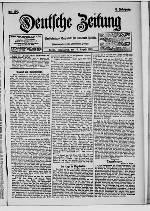 Deutsche Zeitung vom 15.08.1903