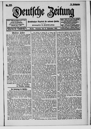 Deutsche Zeitung vom 15.09.1903