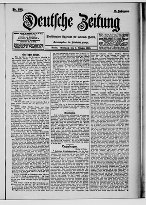 Deutsche Zeitung on Oct 7, 1903