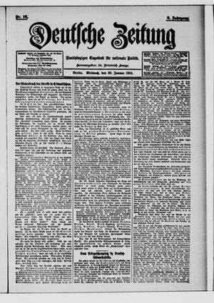 Deutsche Zeitung vom 20.01.1904