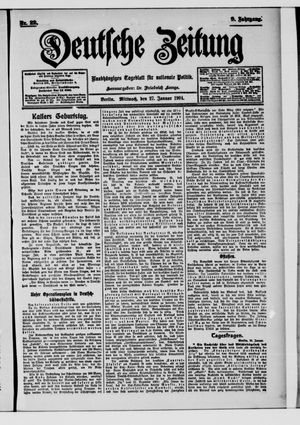 Deutsche Zeitung vom 27.01.1904