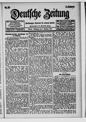 Deutsche Zeitung vom 03.02.1904
