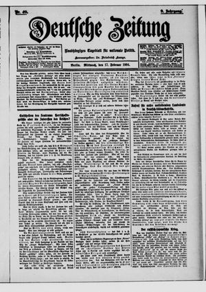 Deutsche Zeitung vom 17.02.1904