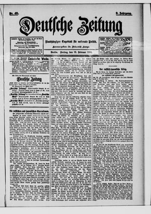Deutsche Zeitung on Feb 19, 1904