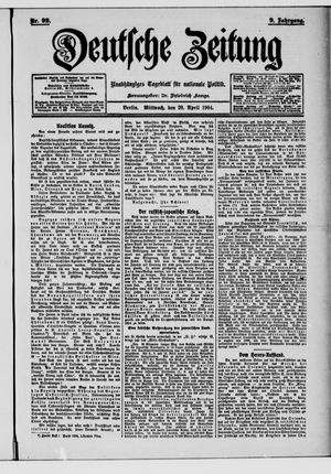 Deutsche Zeitung vom 20.04.1904