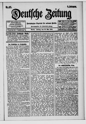 Deutsche Zeitung vom 20.05.1904