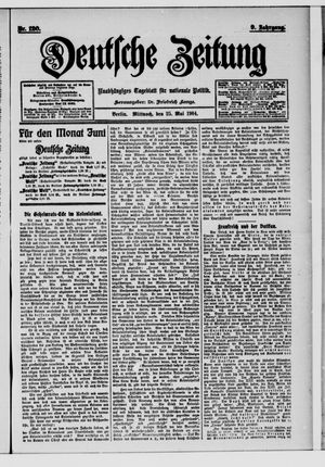 Deutsche Zeitung vom 25.05.1904