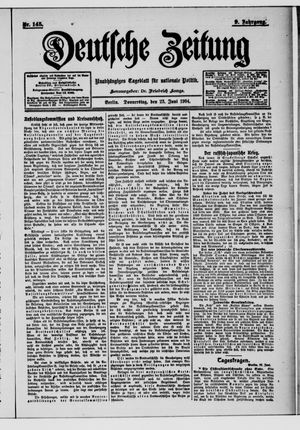 Deutsche Zeitung vom 23.06.1904
