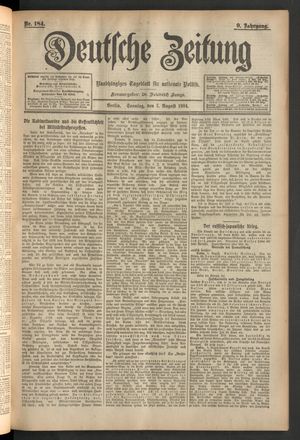Deutsche Zeitung vom 07.08.1904