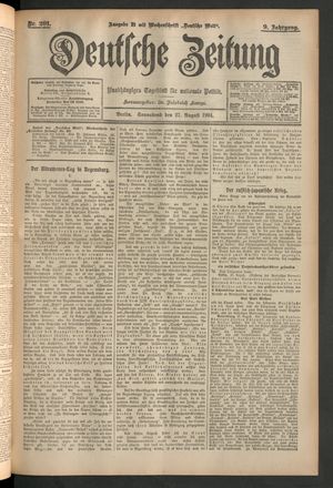 Deutsche Zeitung vom 27.08.1904