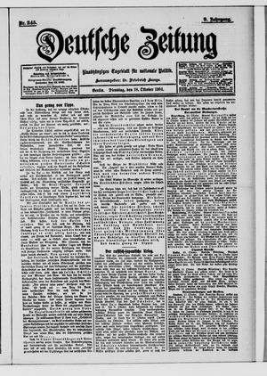 Deutsche Zeitung vom 18.10.1904