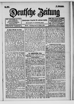 Deutsche Zeitung vom 25.10.1904