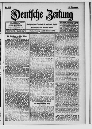 Deutsche Zeitung on Nov 22, 1904