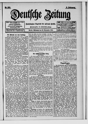 Deutsche Zeitung vom 30.11.1904