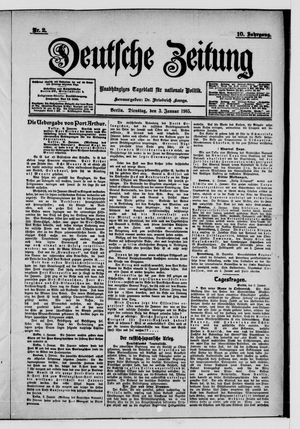 Deutsche Zeitung vom 03.01.1905
