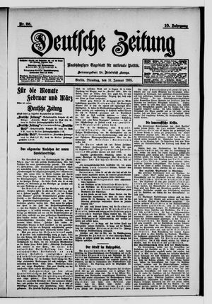 Deutsche Zeitung vom 31.01.1905